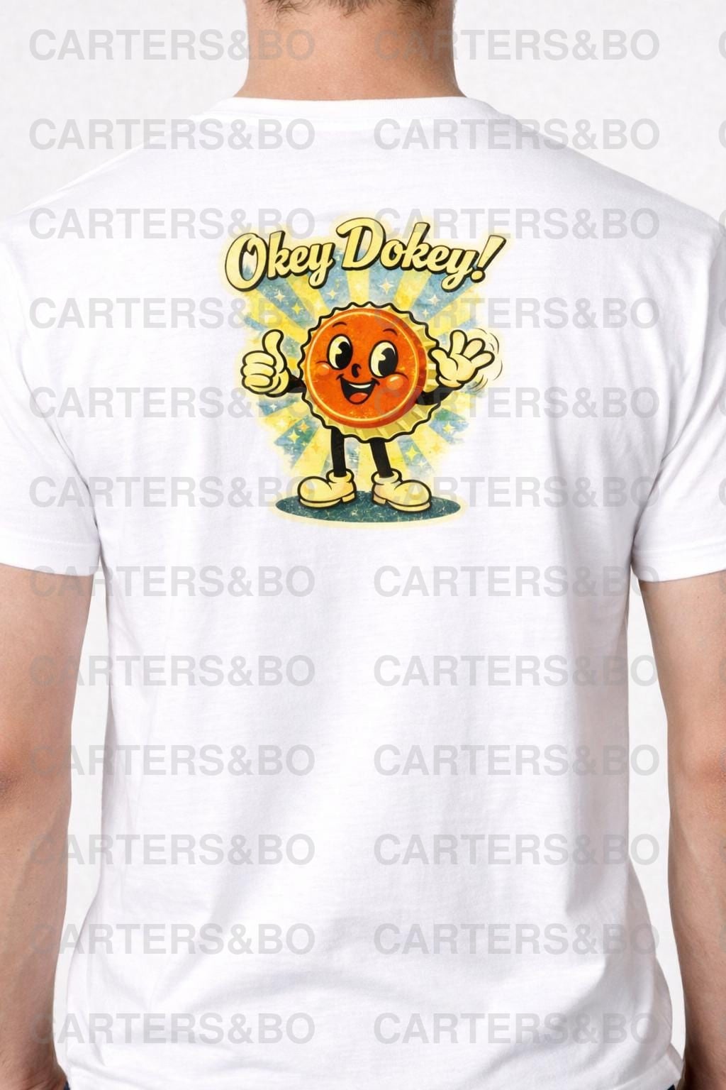 Okey Dokey! Retro Bottle Cap T-Shirt | Vintage 50s Cartoon Graphic Tee