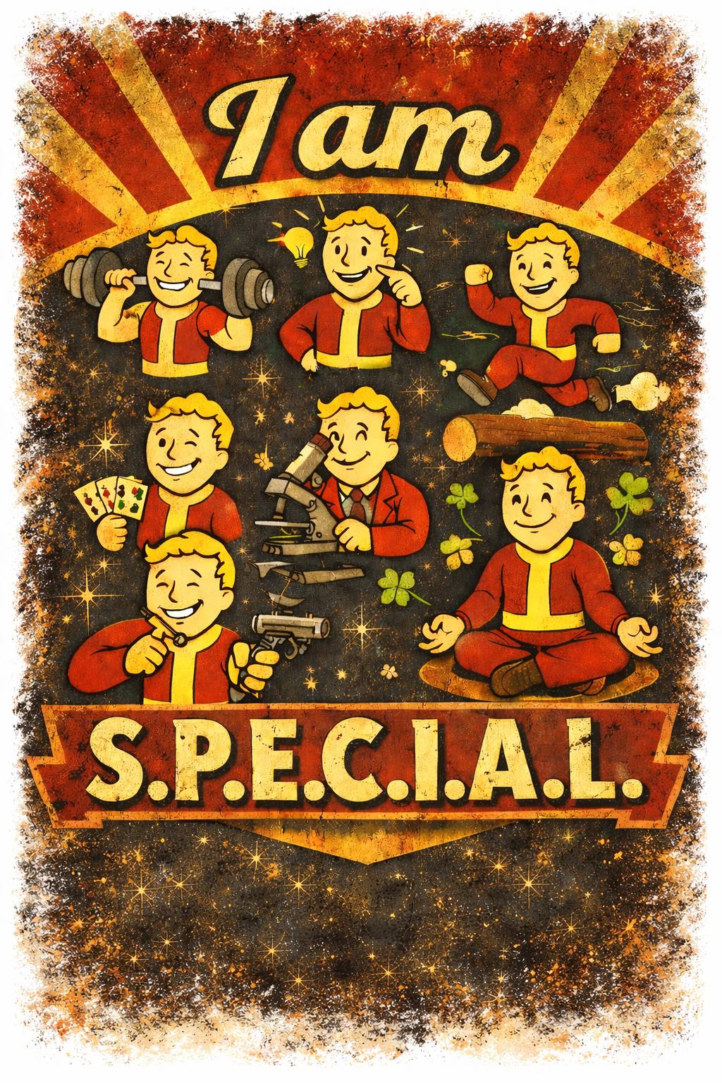 I Am S.P.E.C.I.A.L Poster | Retro Cartoon Wall Art | A4 & A3 Print