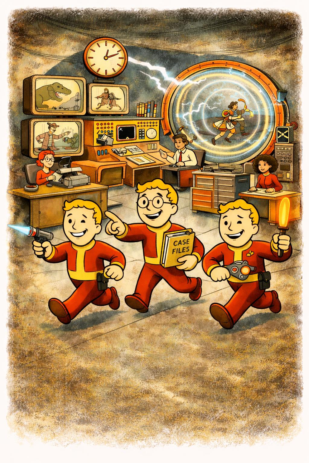 Escape the TVA PIP | Vintage Cartoon Wall Art | A4 & A3 Print
