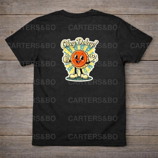 Okey Dokey! Retro Bottle Cap T-Shirt | Vintage 50s Cartoon Graphic Tee