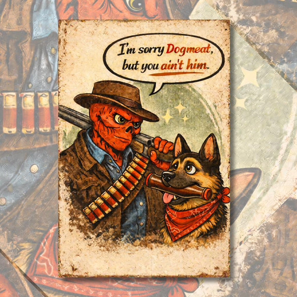 Dogmeat Poster | Retro Western Cartoon Art | A4 & A3 Print
