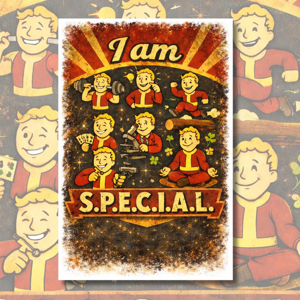 I Am S.P.E.C.I.A.L Poster | Retro Cartoon Wall Art | A4 & A3 Print