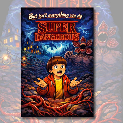 Super Dangerous Poster | Retro Horror Sci-Fi Wall Poster